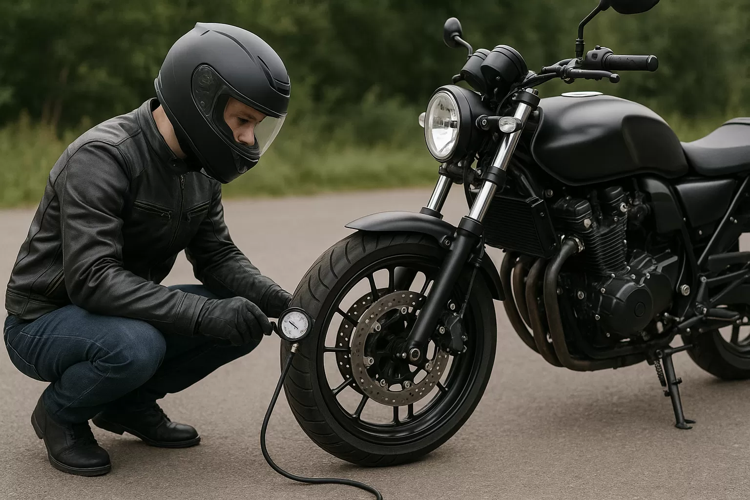 Какое должно быть давление в шинах мотоцикла?