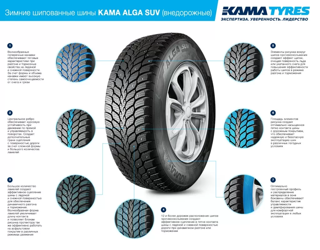 Шипованные KAMA ALGA внедорожные Шипованные KAMA ALGA внедорожные
