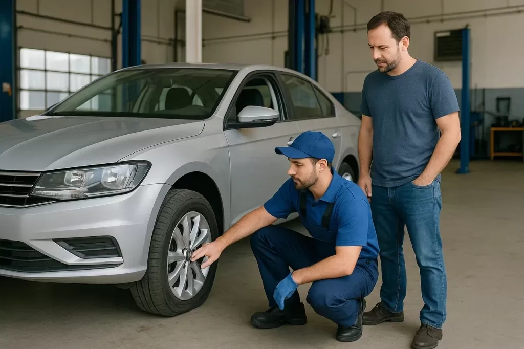Повреждения шин автомобиля
